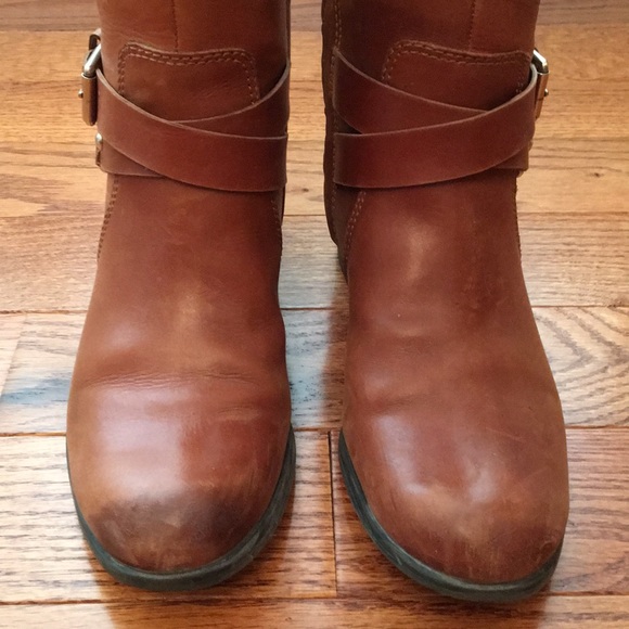 Enzo Angiolini Brown Leather Riding Boots - Picture 4 of 6